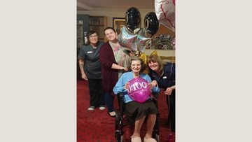 Callands care home Resident celebrates milestone birthday